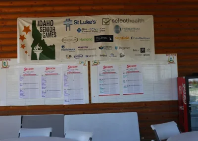 Idaho Senior Games event scoreboard banner