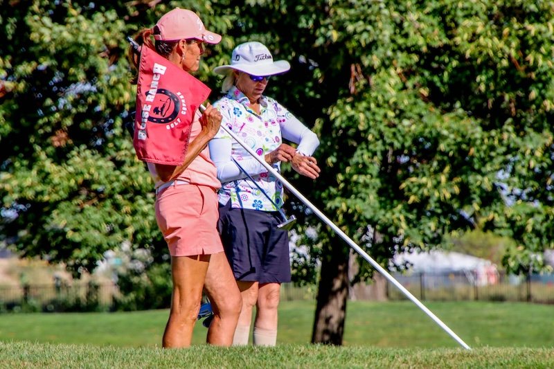 Two golfers at Idaho Senior Games